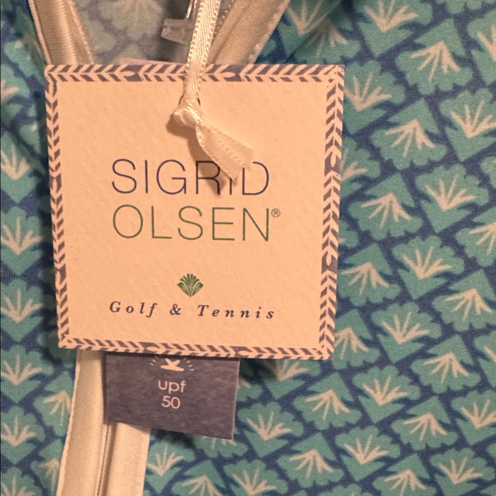 Sigrid Olsen golf & tennis tank with quarter zip. NWT - Picture 4 of 7